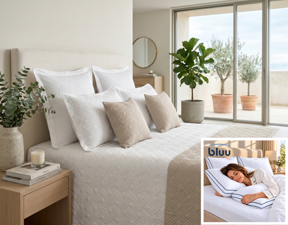 Set Monarca de 6 Piezas más 2 Almohadas bluu Premium