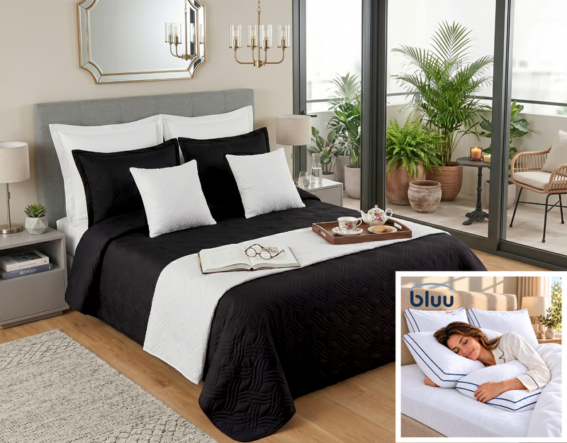Set Monarca de 6 Piezas más 2 Almohadas bluu Premium