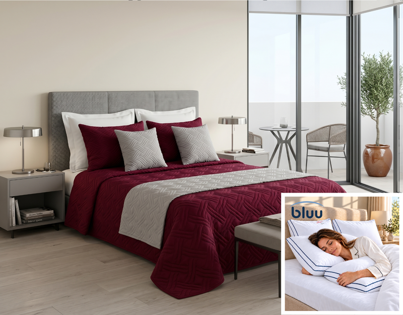 Set Monarca de 6 Piezas más 2 Almohadas bluu Premium